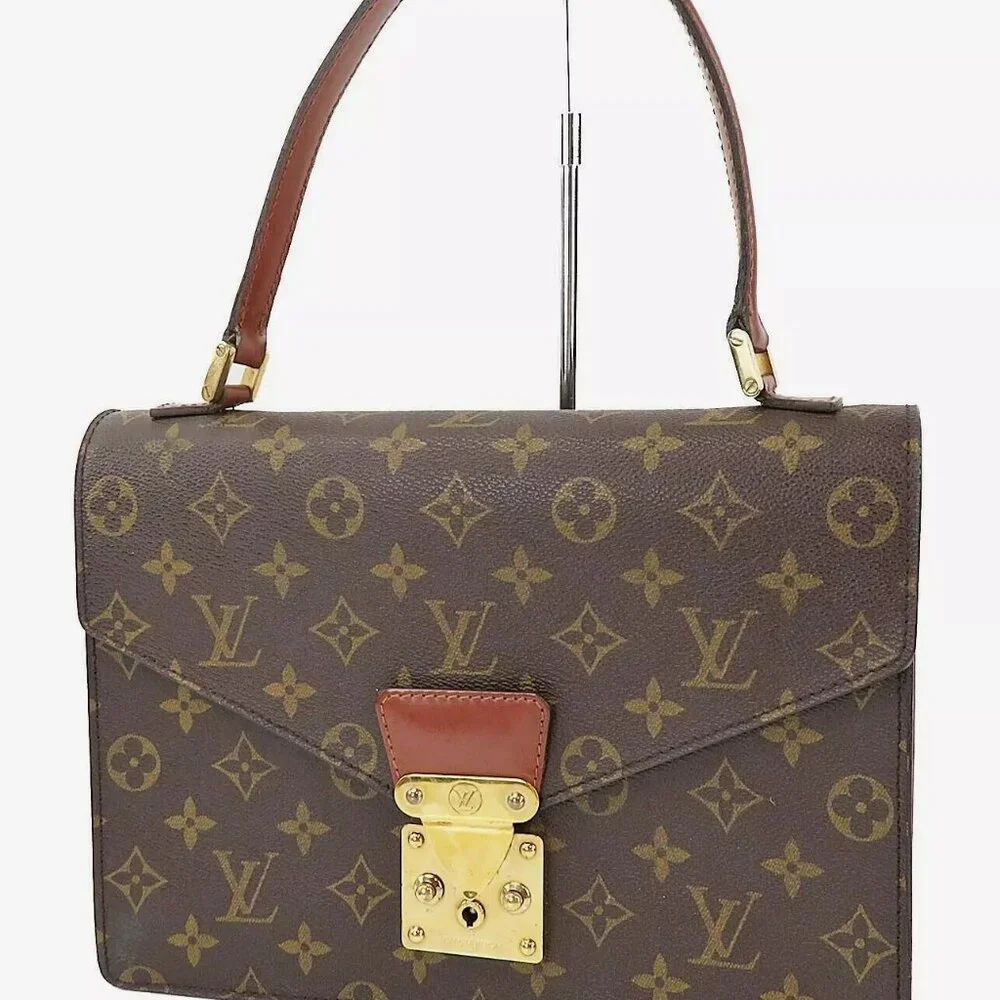 Authentic LOUIS VUITTON Concorde Monogram Business Case Hand Bag